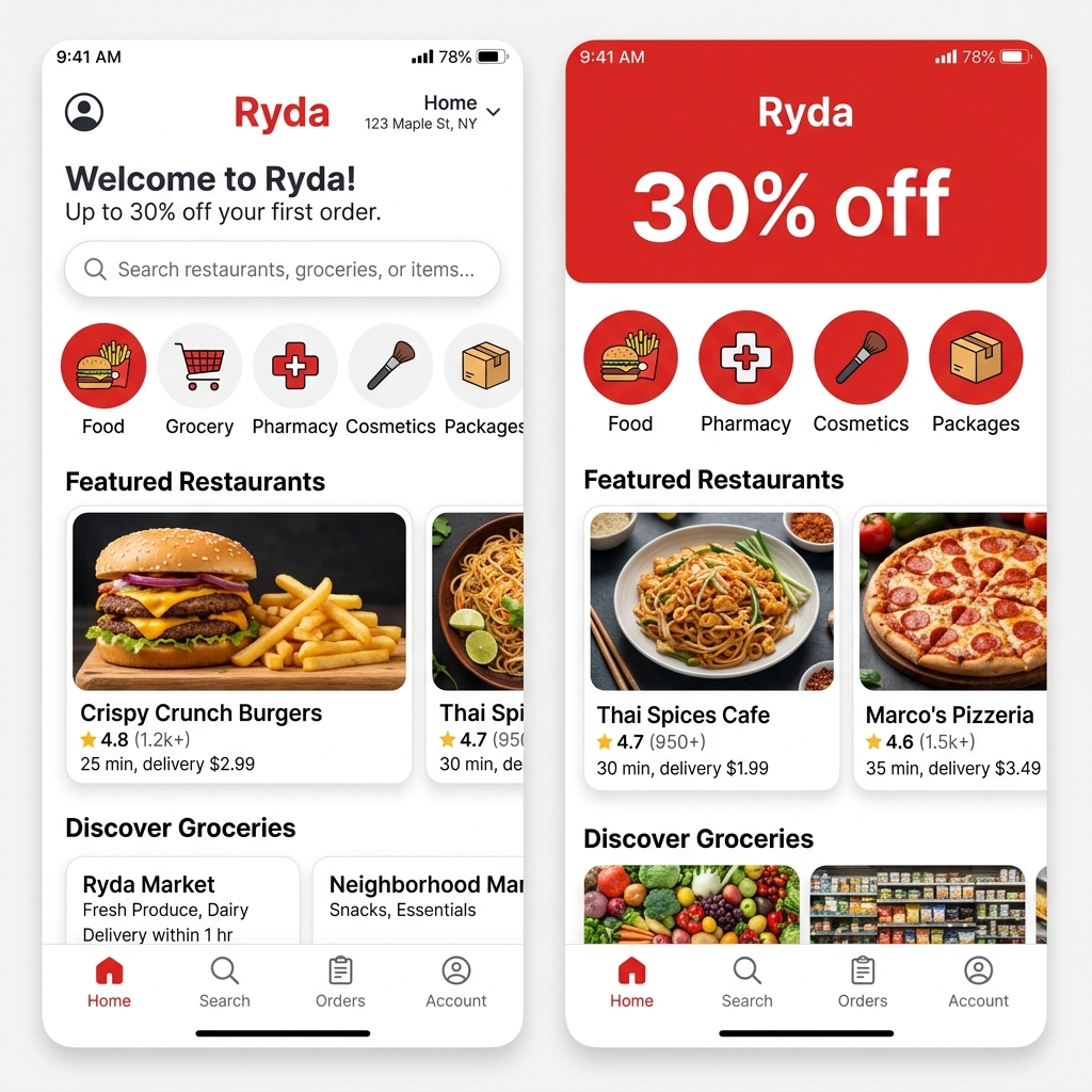 Ryda App Screenshot